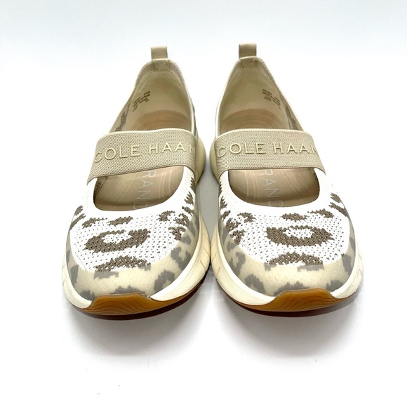 Cole Haan Zerogrand Flex Mary Jane Slip-On Ivory/White Cap Grey/Walnut Leopard - Picture 4 of 9
